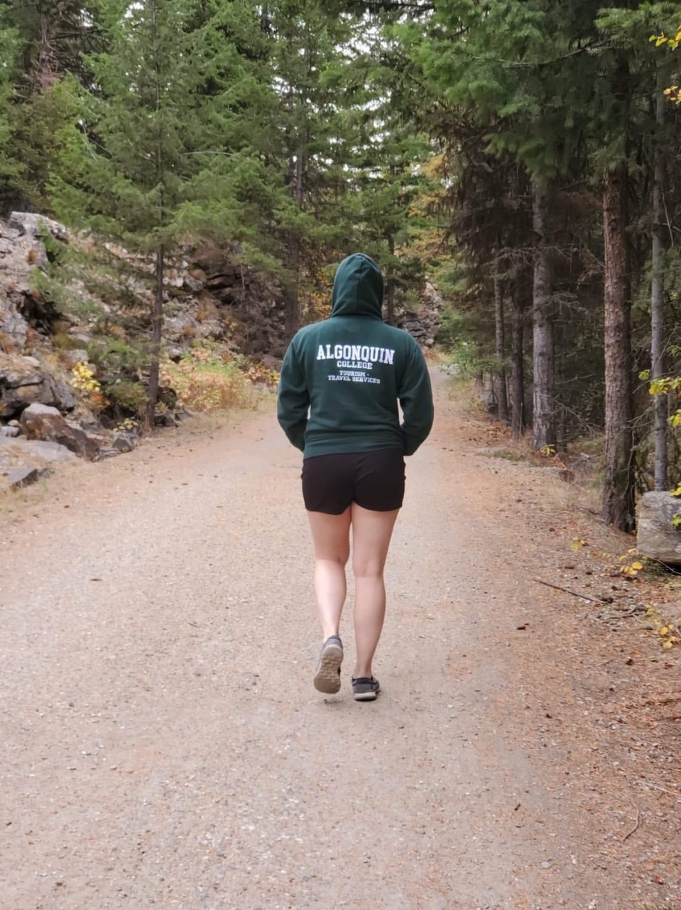Aubertin exploring a Canadian National Park.